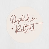 "Millennial" - Wedding Favor Stickers in Rose by Hooray Creative - Front