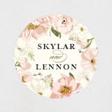 "Forever" - Wedding Favor Stickers in Blush by Susan Moyal - Front