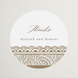 "Gilded Henna" - Wedding Favor Stickers in Lily by Mansi Verma - Front