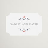 "Islamic Arch" - Wedding Favor Stickers in Scarlet by Sabrin Deirani - Front