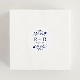 "Pomegranate Floral Frame" - Wedding Favor Stickers in Royal by Nam Bourassa - In use