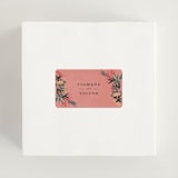 "Birds of Paradise" - Wedding Favor Stickers in Coral by Julie Hebert - In use