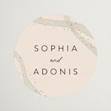 "Stefana" - Wedding Favor Stickers in Linen by Maria Hilas-Louie - Front