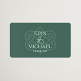 "Celtic Love Knot" - Wedding Favor Stickers in Clover by Kerry Doyle - Front