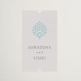 "Shraddha" - Wedding Favor Stickers in Celestial by Deynaaz Daraei - Front