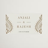 "Henna Stamp" - Wedding Favor Stickers in Champagne by Oma N. Ramkhelawan - Front