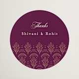 "Zardozi" - Wedding Favor Stickers in Amethyst by Mansi Verma - Front