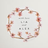 "Love Blossom" - Wedding Favor Stickers in Blush by Petra Kern - Front