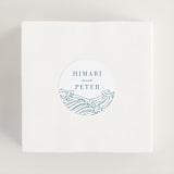 "waves" - Wedding Favor Stickers in Aqua by Jessie Steury - In use