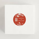 "Abstract Flora" - Wedding Favor Stickers in Lava by Stellax Creative - In use