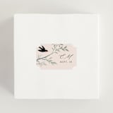 "LOVEBIRDS" - Wedding Favor Stickers in Cream by Elly - In use