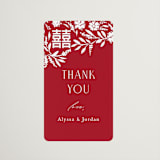 "Garden Vines" - Wedding Favor Stickers in Ruby by Yaling Hou Suzuki - Front