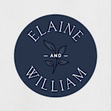"Forever Intertwined" - Wedding Favor Stickers in Navy by Lindsay Stetson Thompson - Front