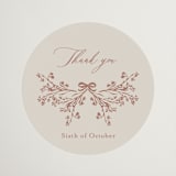 "Shining Florals" - Wedding Favor Stickers in Almond by frau brandt - Front