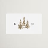 "Gilded Forest" - Wedding Favor Stickers in Snow by Stacy Maalouf - Front