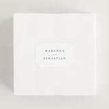 "Hampton" - Wedding Favor Stickers in Chantilly by Wildfield Paper Co - In Use