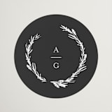 "Panache" - Wedding Favor Stickers in Onyx by Kristie Kern - Front