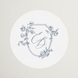 "Close to my Heart" - Wedding Favor Stickers in Twilight Whisper by Design Lotus - Front