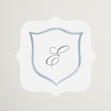 "Wildflower Corners" - Wedding Favor Stickers in Bluebell by Everett Paper Goods - Front