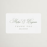 "Chic Script" - Wedding Favor Stickers in Garden by Kelly Schmidt - Front