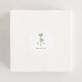"Palm Monogram" - Wedding Favor Stickers in Leaf by Olivia Raufman - In use