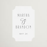 "Black Tie Elegance" - Wedding Favor Stickers in Tuxedo by Nicoletta Savod - Front