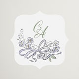 "Forget Me Nots" - Wedding Favor Stickers in Violet by Jenna Holcomb - Front