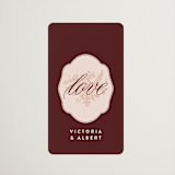 "Museum" - Wedding Favor Stickers in Burgundy by Nazia Hyder - Front