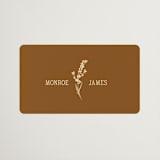"Classic and Floral" - Wedding Favor Stickers in Bark by Jen Ramsey - Front
