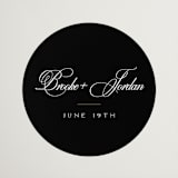 "Side by Side" - Wedding Favor Stickers in Tuxedo by Orasie - Front