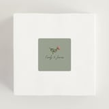 "Wedding Tapestry" - Wedding Favor Stickers in Coral Fern by Chris Griffith - In use