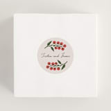 "Cherry Tomatoes" - Wedding Favor Stickers in Tomato by Katharine Watson - In use
