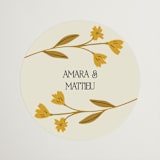 "Vintage Wildflowers" - Wedding Favor Stickers in Yolk by Morgan Kendall - Front