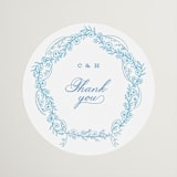 "Royalty" - Wedding Favor Stickers in Capri by Creo Study - Front