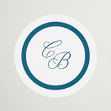 "Coast" - Wedding Favor Stickers in Ocean by Kelly Schmidt - Front