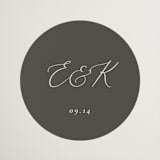 "Bow" - Wedding Favor Stickers in Tuxedo by Corinne Malesic - Front
