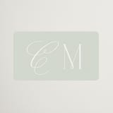 "Conley" - Wedding Favor Stickers in Leaf by Kristie Kern - Front