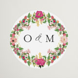 "Meadow Love" - Wedding Favor Stickers in Tropical by Susan Moyal - Front