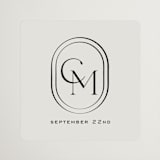 "Modern Monogram" - Wedding Favor Stickers in Latte by Jackie Crawford - Front