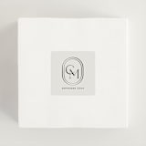 "Modern Monogram" - Wedding Favor Stickers in Latte by Jackie Crawford - In use