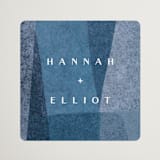 "denim patchwork" - Wedding Favor Stickers in Seaside by Carrie Moradi - Front