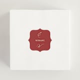 "Elizabeth" - Wedding Favor Stickers in Burgundy by Helena Vitto - In Use
