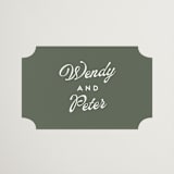 "Penumbra" - Wedding Favor Stickers in Garden by Snow and Ivy - Front