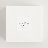 "Engraved names" - Wedding Favor Stickers in Burgundy by Stacey Meacham - In Use