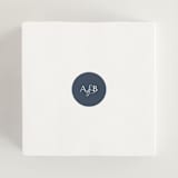 "Ariah" - Wedding Favor Stickers in French Blue by Jennifer Postorino - In Use