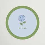 "Hydrangea Vines" - Wedding Favor Stickers in Coastal by Madhvi Samimi - Front