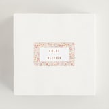 "Floral Border" - Wedding Favor Stickers in Peach by Pippa Shaw - In use