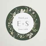 "Aster" - Wedding Favor Stickers in Garden by Itsy Belle Studio - Front