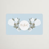 "Hydrangea Garden" - Wedding Favor Stickers in Sky by Susan Zinader - Front
