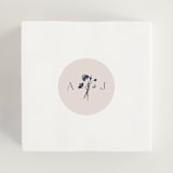 "Floral Monogram" - Wedding Favor Stickers in Champagne by Lindsay Megahed - In use